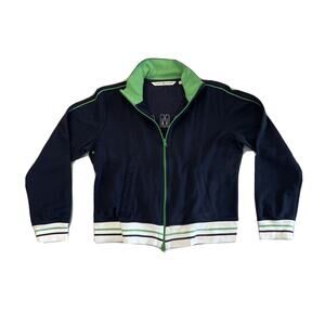 Y2K Tommy Hilfiger Jacket Zip Up Men’s XL Spellout Embroidered Logo Blue RARE